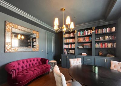 photo of an interior library/study