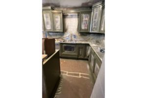 Image of cabinets masked off
