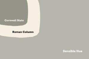 Photo of multiple color swatches featuring sensible hue, roman column